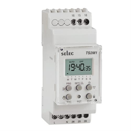 Timer Switch hiển thị màn hình LCD SELEC TS2M1-2-16A-230V